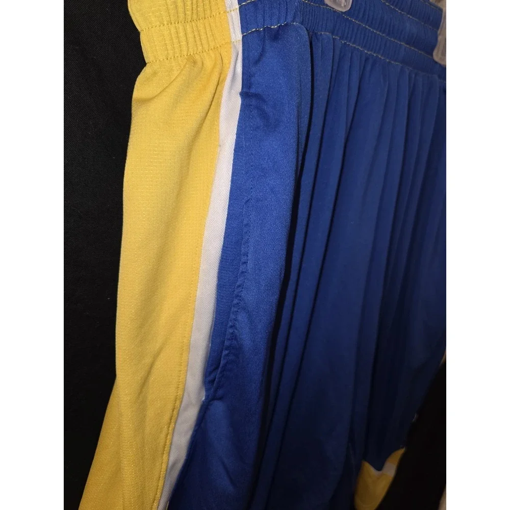 Air Jordan Retro Laney Basketball Shorts Men's Medium Retro 5 V Blue Yellow NWOT